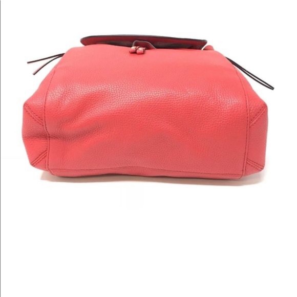 Michael Korda Red Riley Leather Backpack - Picture 4 of 4